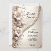 Floral and Pearl Embellishments Bridal Shower