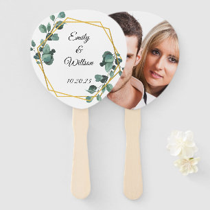 Floral and Photo Wedding Hand Fan