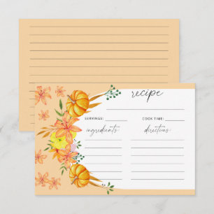 Floral and pumpkin arch - recipe card