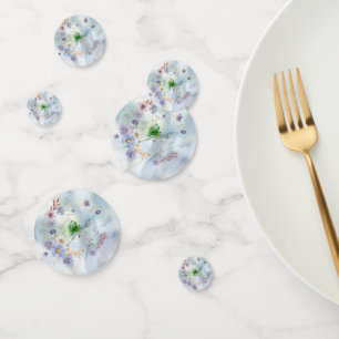 Floral and whimsy table confetti