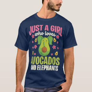 Floral Animal Just A Girl Who Loves Avocados And E T-Shirt