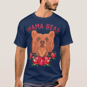 Floral Animal Mum Bear Family Flower Rose Mama Bea T-Shirt