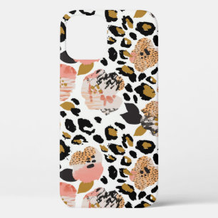 Floral, animal print, seamless pattern. iPhone 12 case