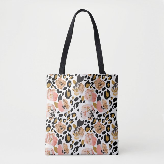 Floral, animal print, seamless pattern. tote bag (Front)