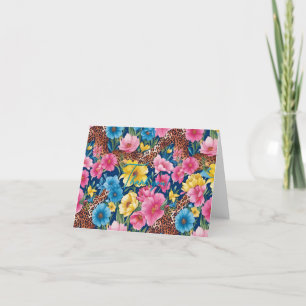 Floral, Animal print Thank you Cards