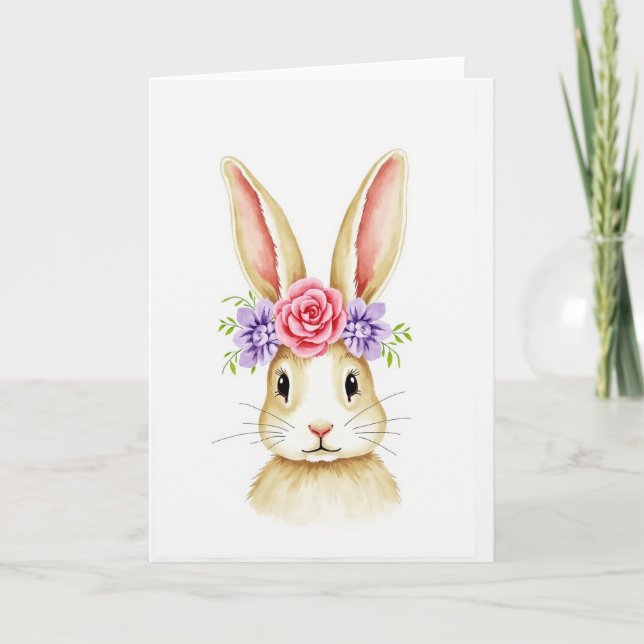 Floral Animal Watercolor Art Card (Front)