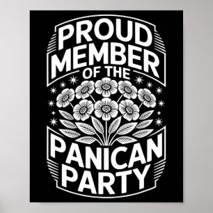 Floral Anti Trump Panican Party  Poster