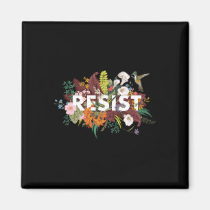 Floral Anti Trump Political Protest Magnet