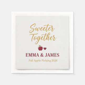 Floral Apple Picking Cocktail Napkins – Personaliz