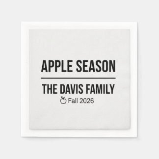 Floral Apple Picking Cocktail Napkins – Personaliz
