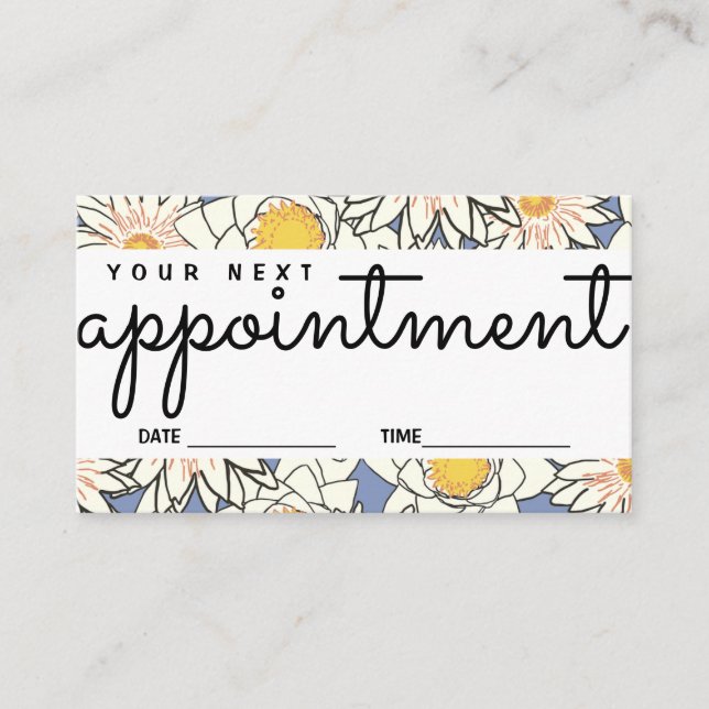Floral Appointment Remind Card Your Next Visit (Front)