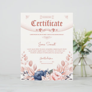 Floral Appreciation Certificate Template