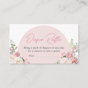Floral Arch Baby in Bloom Diaper Raffle Enclosure Card