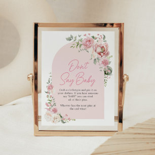 Floral Arch Baby in Bloom Don't Say Baby Poster