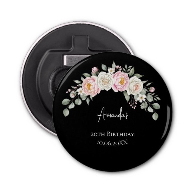 Floral Arch Birthday Personalized Opener (Front)