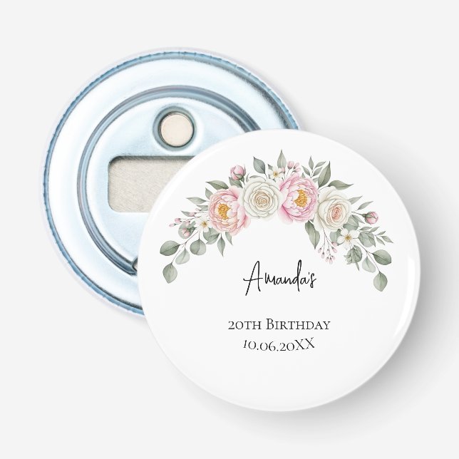 Floral Arch Birthday Personalized Opener (Front)