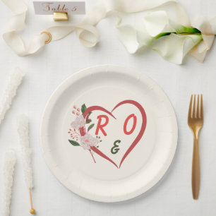 Floral Arch Editable Wedding Paper Plates