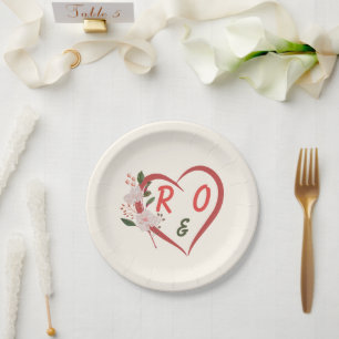 Floral Arch Editable Wedding Paper Plates