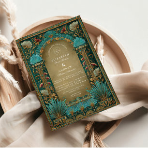 Floral Arch Islamic Wedding Invitation