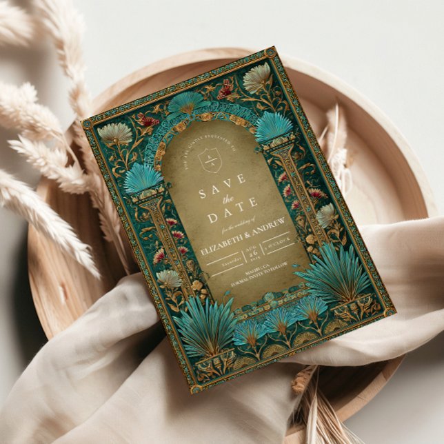 Floral Arch Islamic Wedding Save The Date (Creator Uploaded)