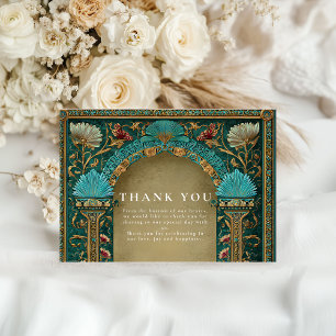 Floral Arch Islamic Wedding Thank You Card