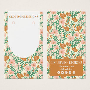 Floral Arch Pink GreenEarring Jewellery Display Ca