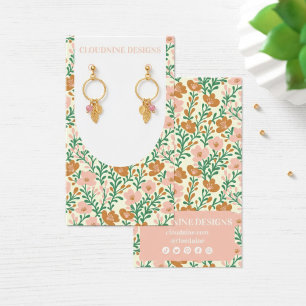 Floral Arch Pink GreenEarring Jewellery Display Ca
