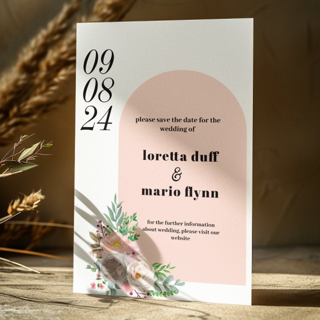 Floral Arch Save the date Invitation (Creator Uploaded)