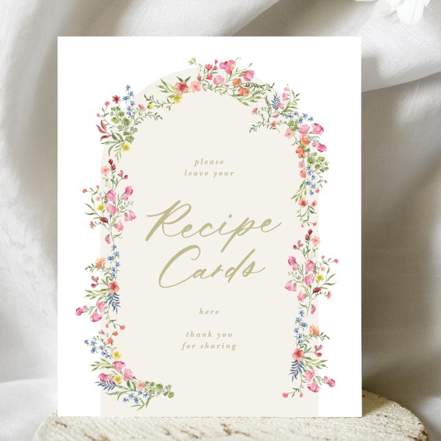 floral arch spring recipe cards bridal shower sign (Creator Uploaded)