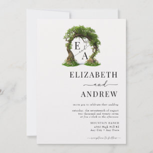 Floral Arch   Tree Wedding Invitation