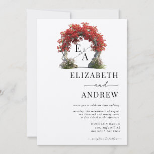 Floral Arch Tree Wedding Invitation