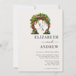 Floral Arch Tree Wedding Invitation