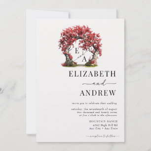 Floral Arch Tree Wedding Invitation