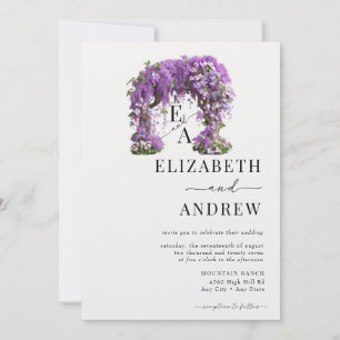 Floral Arch Tree Wedding Invitation