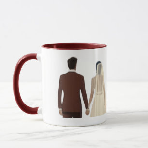 Floral Arch Wedding Couple Mug - Personalised Mr &