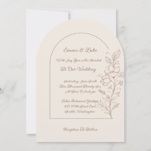 Floral Arch Wedding Invitation