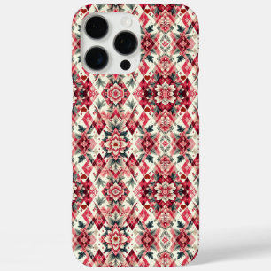 Floral argyle Valentine's day iPhone 16 Pro Max Case