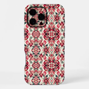 Floral argyle Valentine's day iPhone 16 Pro Max Case