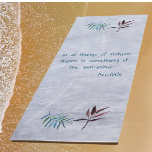Floral Aristotle Nature Quote Yoga Mat