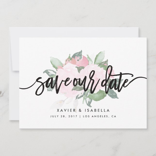 Floral Arrangement | Save The Date Announcement (Front)