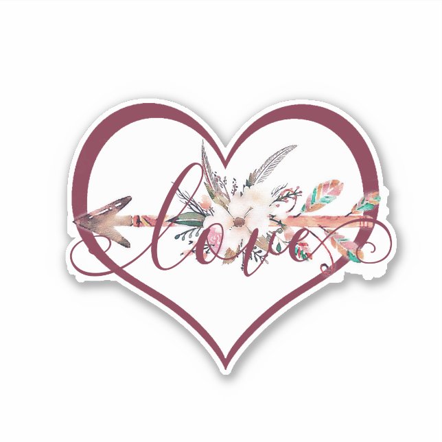 Floral arrow valentine (Front)