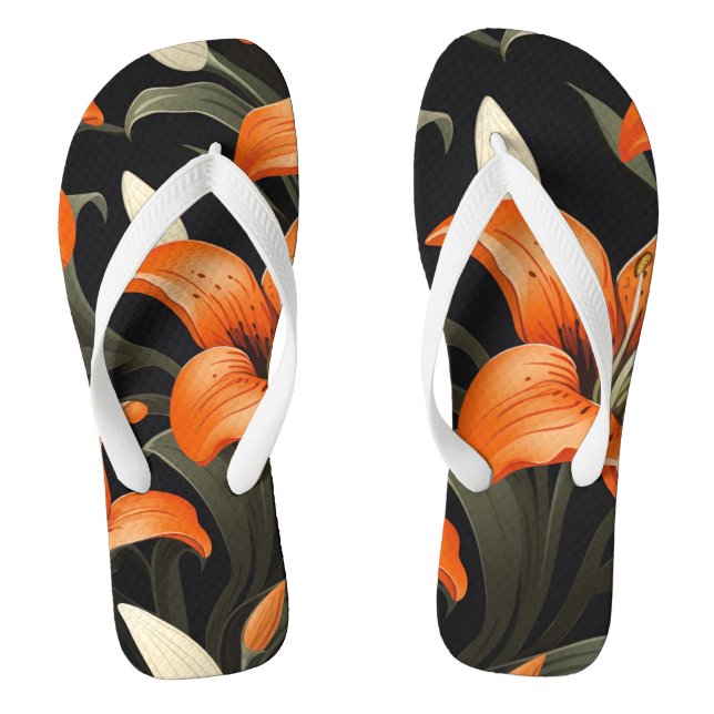 FLORAL ART #1 THONGS (Footbed)