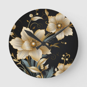 FLORAL ART #2 ROUND CLOCK
