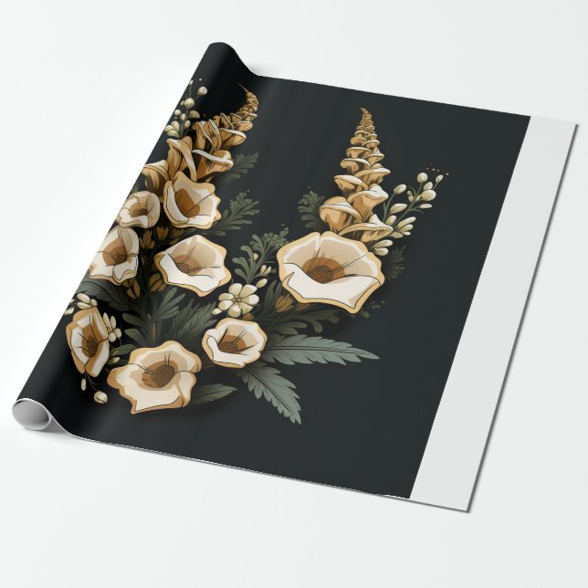 FLORAL ART #3 WRAPPING PAPER (Unrolled)