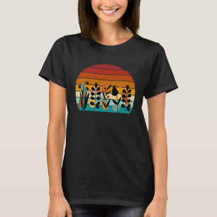 Floral Art At Sunset Boho Wildflowers Wildflower T-Shirt