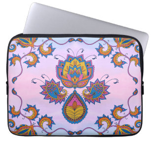 Floral Art, Blue Bliss Laptop Sleeve