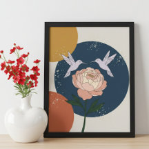 Floral Art Colorful Flower Wall Art , Home Decor