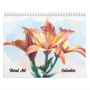 Floral Art Colourful Flowers Calendar