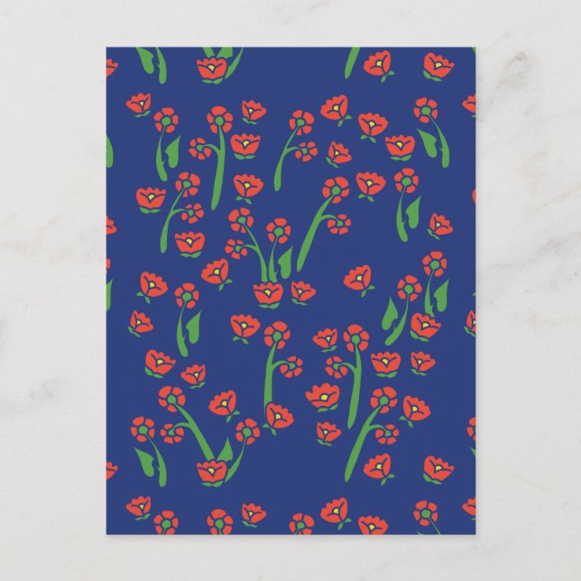 Floral Art Deco pattern Postcard (Front)