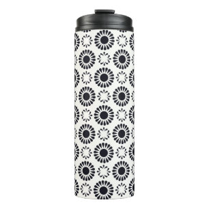 Floral Art Deco Pattern Thermal Tumbler